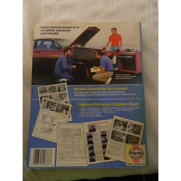 Haynes Automotive Repair Manual 38015 (766) General Motors 1982 thru 1994 - Picture 4 of 5